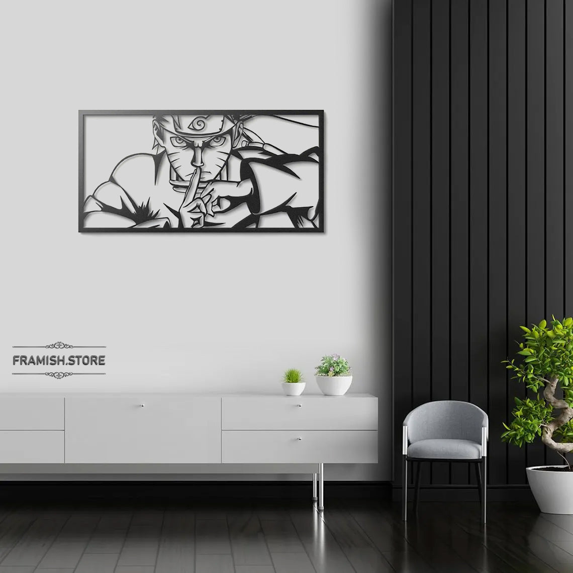 Anime - Metal Wall Art With Neon Light (naruto)